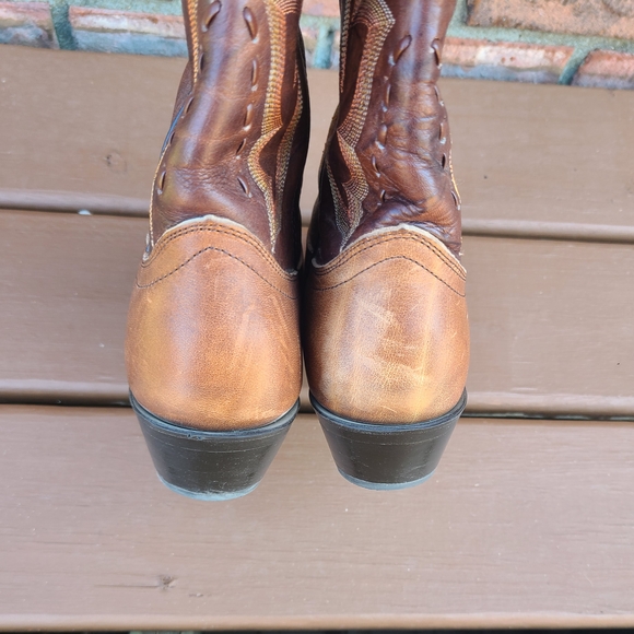Durango Brown Leather Cowboy Boots - Picture 5 of 5